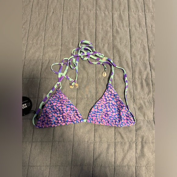 Moana Bikini - Reversible Lil’ Shrimp Tri Top - Size Small - Picture 2 of 4